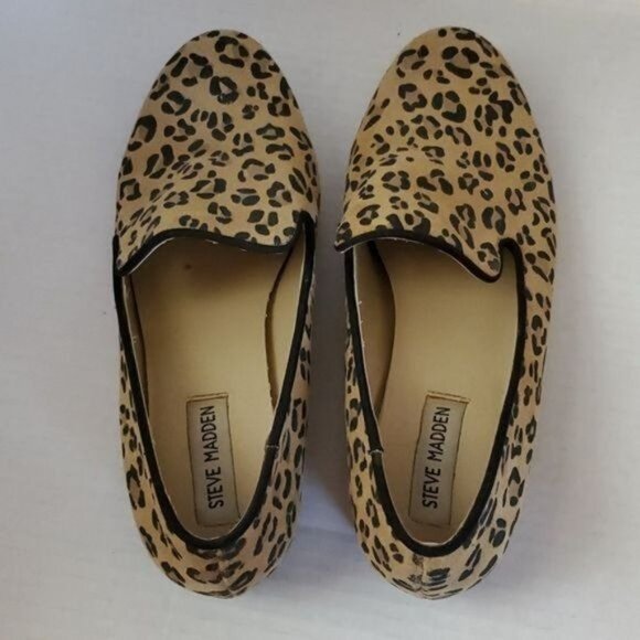 Steve Madden Flats Loafers Slip On Shoes Leopard Print Leather Women's WOMAN'S 7 - Picture 6 of 16